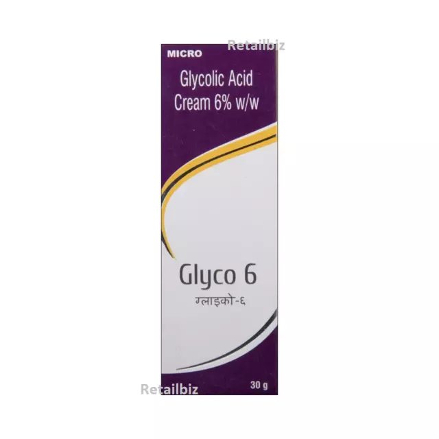 GLYCO 6 GLYCOLIC ACID CREAM 6% (30GMS) BY MICROLABS JUN 2025 exp..