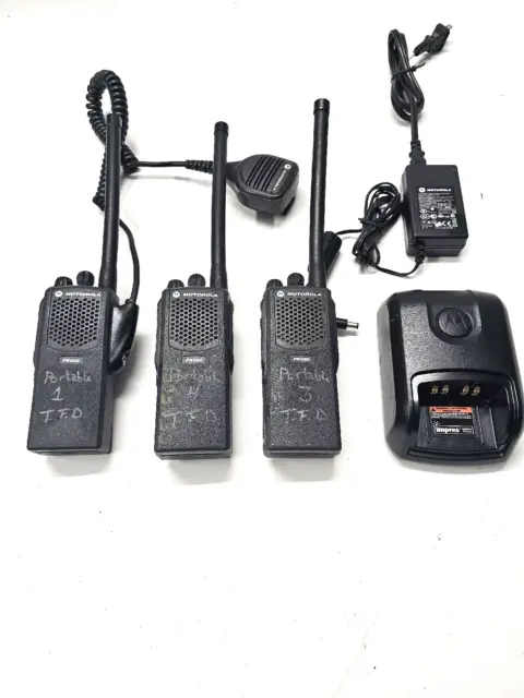Three Motorola PR860 35-50 MHz Low Band Two Way Radio AAH45CEC9AA3AN