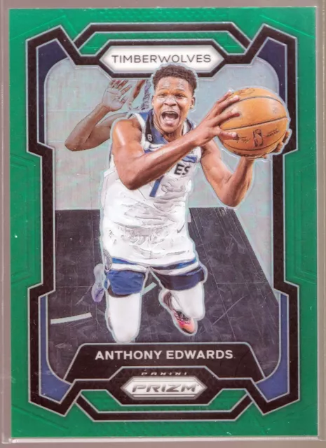 2023-24 Panini Prizm Prizms Green #108 Anthony Edwards