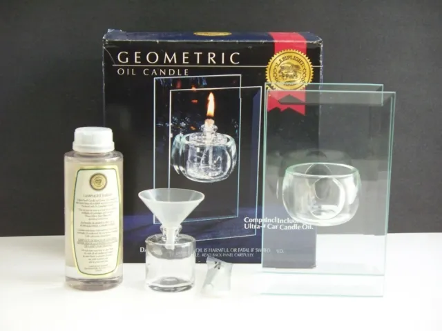 Lamplight Farms Glass Geometric Oil Candle Set