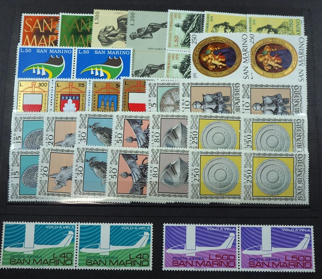 1974 San Marino; 100 komplette Jahrgänge, postfrisch/MNH, MiNr. 1059/82, ME 800 2