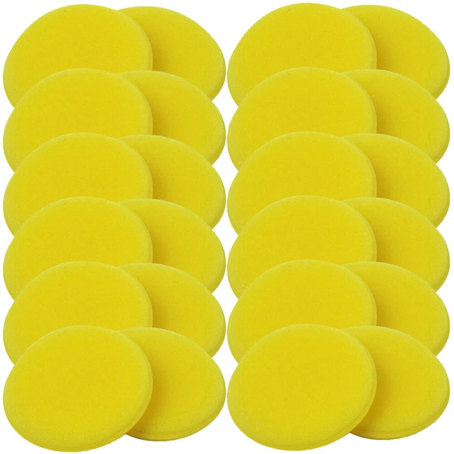 24 Pcs Car Wash Sponge Buffing Pad for Drill Wax Applicator Pads