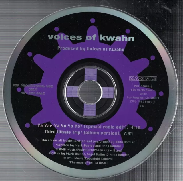 Voices Of Kwahn Ya Yae Ya Yo Yo Yo Y Tercer Viaje De Ballena Cd Promocional Bonito 2