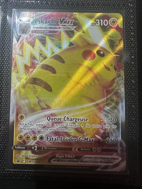 Carte Pokémon Pikachu VMAX SWSH286 Double Rare (RR) – Épée Et Bouclier ☆ Promo, Neuve Et Sous Protection - 9