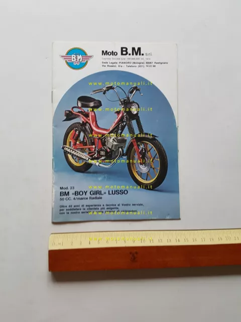 BM Ciclomotori catalogo produzione anni 70 depliant tuboni originale brochure