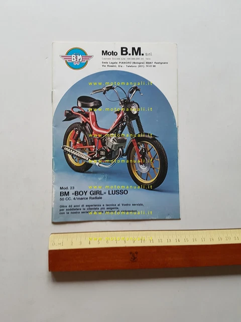BM Ciclomotori catalogo produzione anni 70 depliant tuboni originale brochure