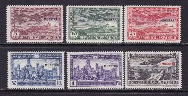 1931 - España - Edifil 614M/619M - Panamericana - Muestra - MNH