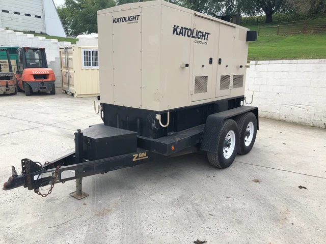 50 Kw Diesel Trailer  Mount Generator Re-Furbished Load Bank Tested Fuel Tank