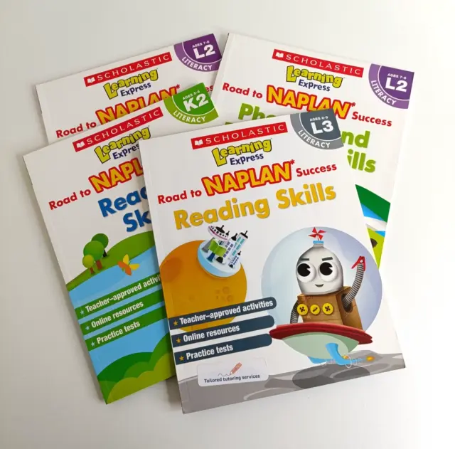 Scholastic Learning Express Naplan Reading Skills Phonics Home Schooling 4 Books