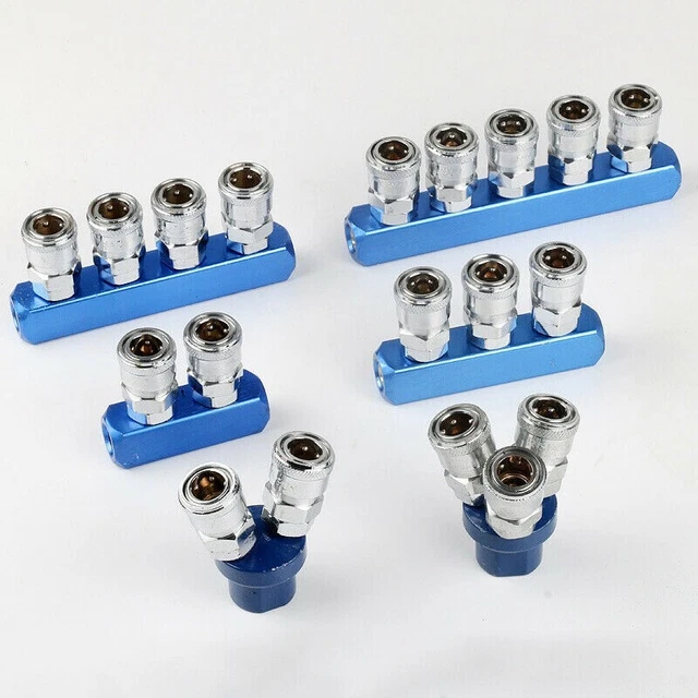 Air Hose Fitting Coupler Compressor Coupling Quick Connector 2/3/4/5 Ways