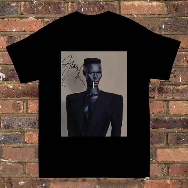 Grace Jones Signature Unisex Cotton Black Shirt All sizes