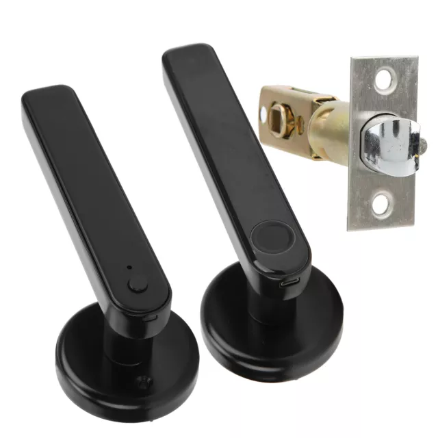 Smart Door Handle Lock Antitheft Keyless Entry Fingerprint Password Key Unlo AUS