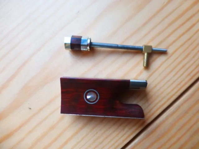 Unusual Violin Bow Frog And Screw, Special Snakewood. Fine Quality, Uk Seller!