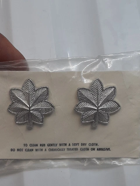 US ARMY MILITARY Rank Officer Lt. Col. Air Force Collar Insignia Pins ...