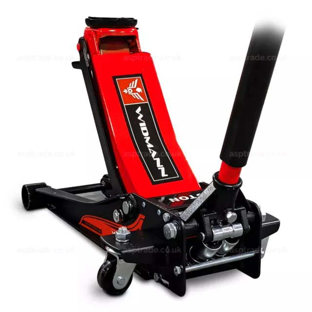 Quick Lift Heavy Duty Dual Pump 2.5 Ton Ultra Low Profile Floor Trolley Jack RED