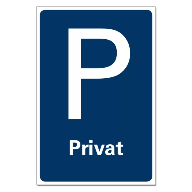 Privater Parkplatz Schild Parken Hinweis P Parkplatzschild  30x20cm PVC