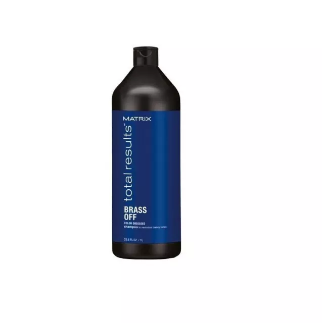 MATRIX Total Results Brass Off Shampoo 1000 ml Feuchtigkeit Glanz