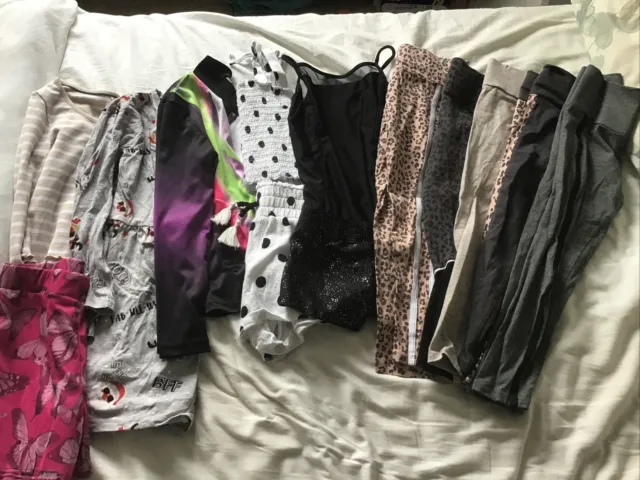 Large girls 7-8 years clothes bundle including firness gear, great condition.