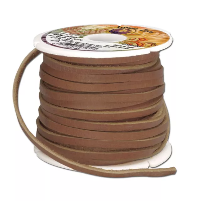 Medium Brown Utility Latigo Lace 1/8" x 50 ft. spool by Tandy - FREE SHIPPING!