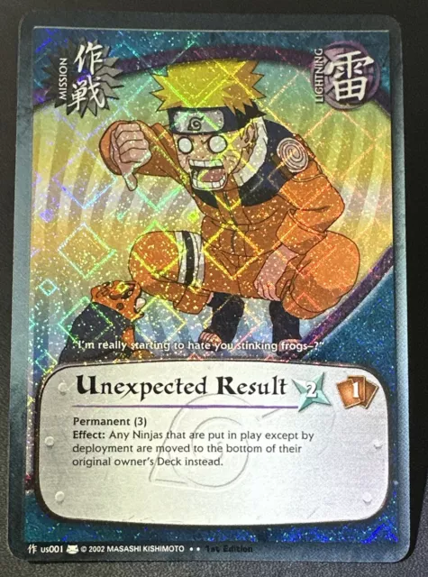 Naruto Card CCG TCG Bandai Holo Foil Unexpected Result Mission US 001