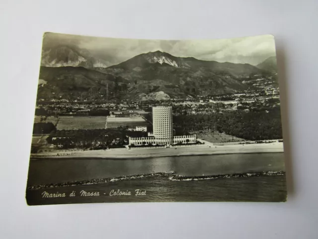 MARINA DI MASSA colonia fiat - viaggiata con francobollo,1956