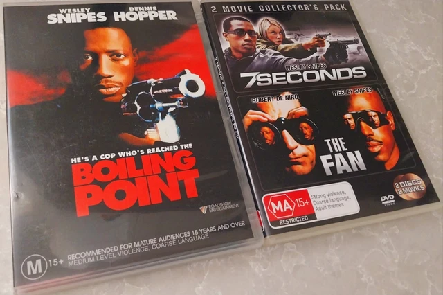 Boiling Point & The Fan & 7 Seconds DVD Wesley Snipes Robert DeNiro Action Movie