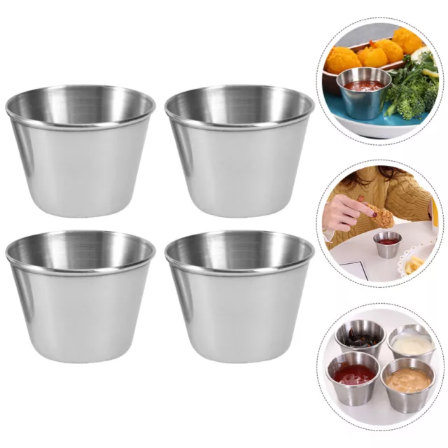 4 Pcs Tauchschalen Vorbereitungsschüssel Muffinkuchenform Würze