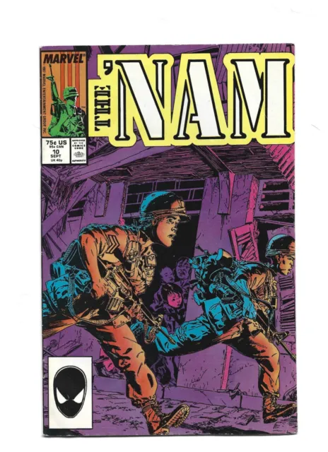 The 'Nam #1O Marvel 1987 Vg Low Grade Combine Ship With Cart