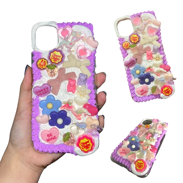 Handmade Candy Pastel Cute Cartoon 3D DIY iPhone 11 Phone Case Decoden Cream