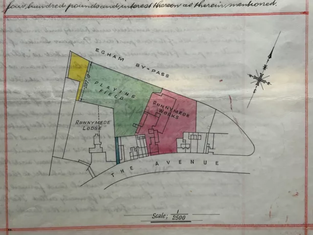 1946 Indentured Deed, Runnymede, Wescot Overall Manufacturing Co., Egham, Surrey