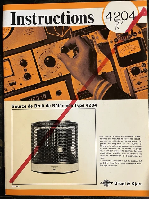 Manuel D'instructions Original Bruel & Kjaer 2618 – Français, état Occasion