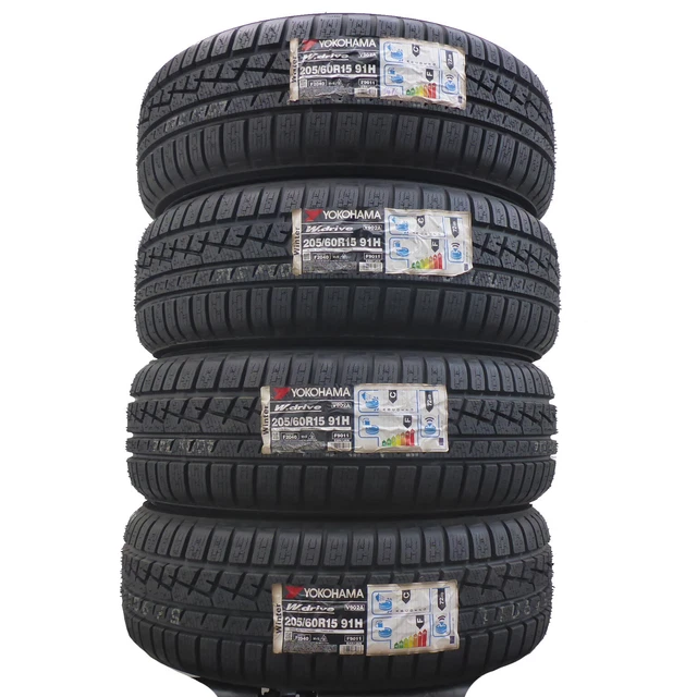 4 X YOKOHAMA 205/60 R15 91H W.drive V-902A Winterreifen 2016 VOLL EUR ...