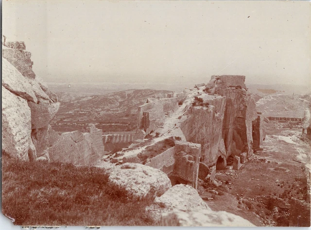 France, Les Baux-de-Provence, ruine du château  Vintage albumen print Tirage a