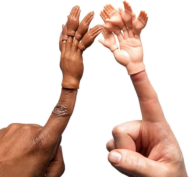 ACC Set of Ten Rubber Finger Hands for Two Finger Hands Mini Puppets