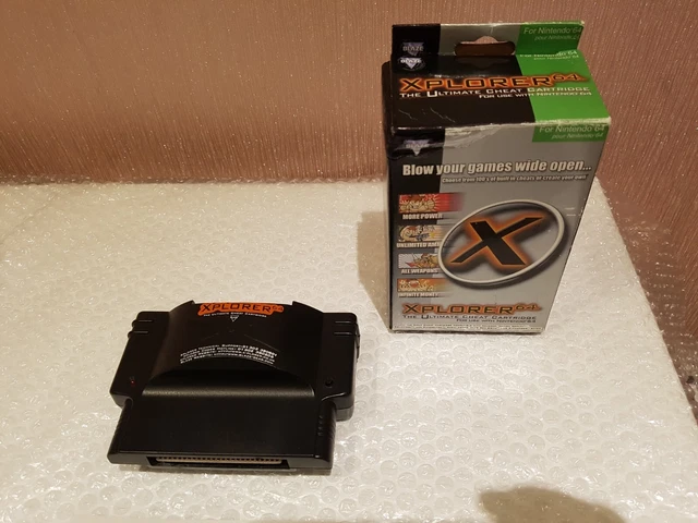 Rare Xplorer 64 The Ultimate Cheat Cartridge Adapter Cart Nintendo 64 Game N64 4