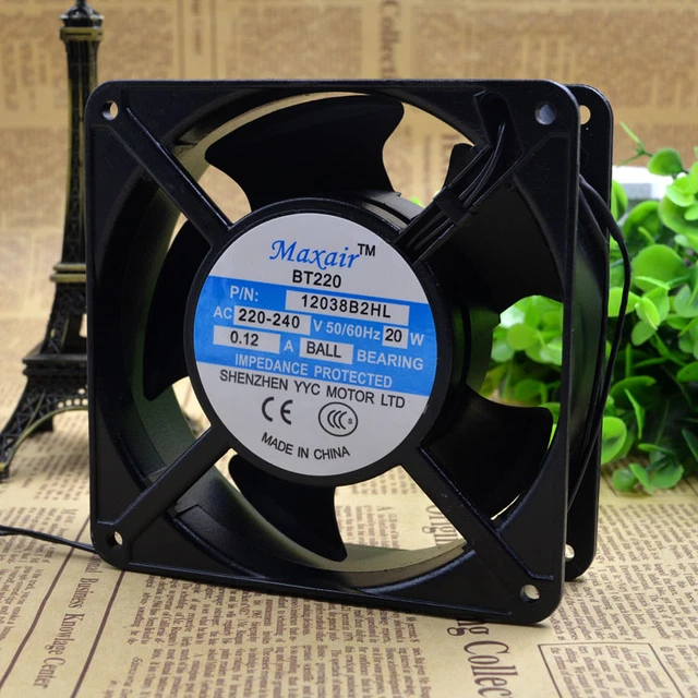 MAXAIR BT220 12038B2HL AC 220V Axial Flow Fan Ball Bearing Cooling Fan ...