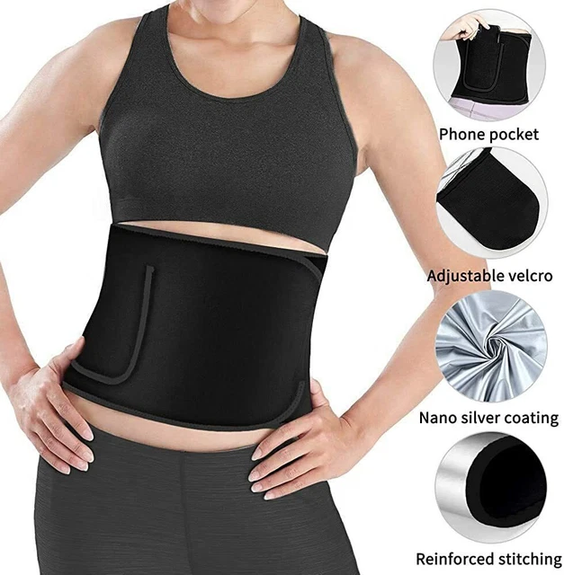 WAIST TRAINER ABS Belt Fat Burner Sweat Weight Loss Body Shaper Tummy