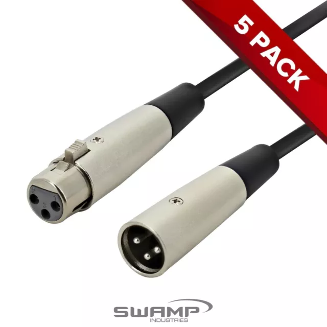 5x (Five) SWAMP Classic Series - XLR Mic Cable - BULK BUY - 10m