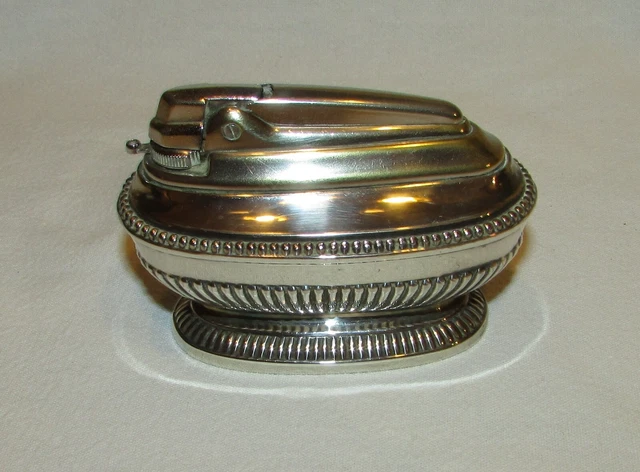 Briquet Ronson De Table En Metal Argente