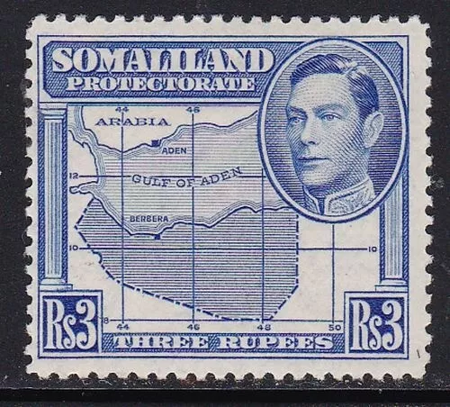 Album Treasures Somaliland Scott # 94  3r  George VI  Map  Mint NH