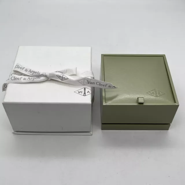 VAN CLEEF Arpels genuine Pair Ring Jewelry box case Outer box Green D0413006 35.51 PicClick UK