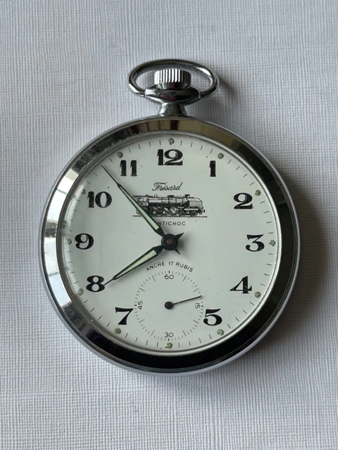 Montre De Poche Vintage - Mouvement Mécanique Non Bloqué (Balancier Oscillant) - Occasion