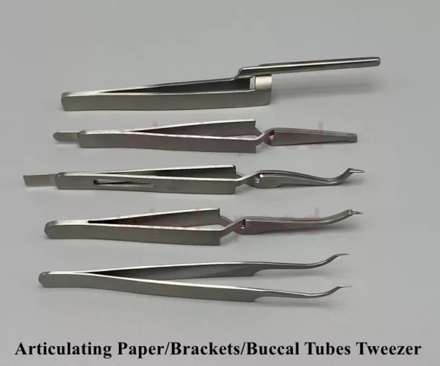 Dental Articulating Tweezers Tool Paper Holder Buccal Tube Brackets Forceps