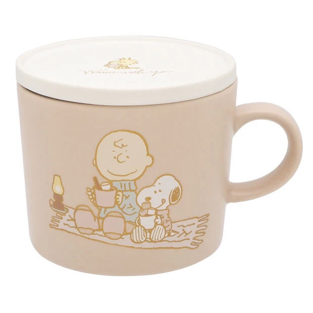 USJ UNIVERSAL STUDIOS Japan Snoopy Mug 350ml with Lid Warm with you