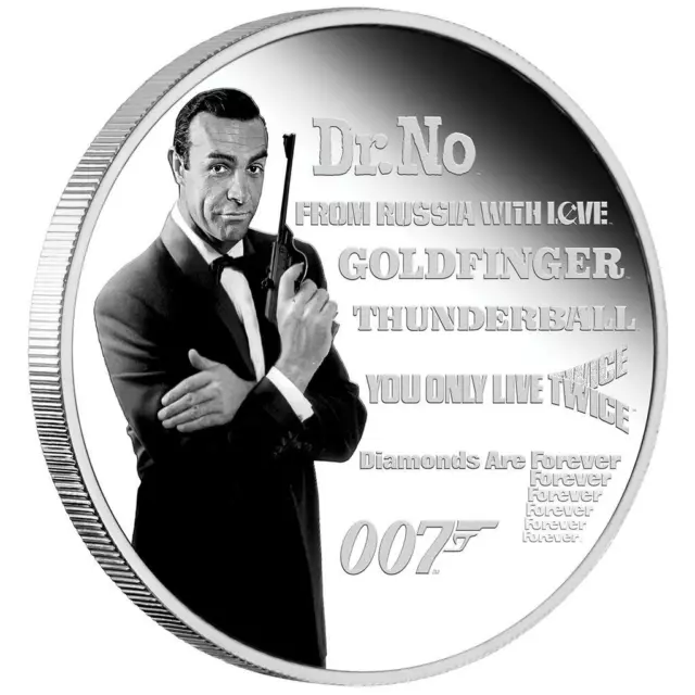 Silbermünze James Bond™ Legacy Serie Sean Connery (1.) 2021 - Tuvalu - 1 Oz PP