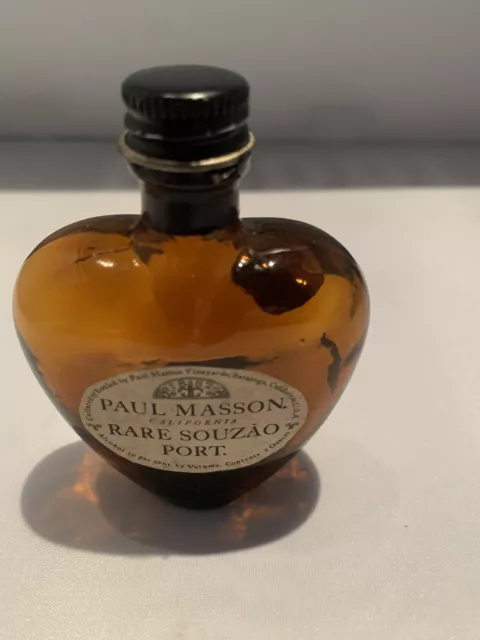 Vintage EMPTY glass 2oz PAUL MASSON Rare Souzao Port, alcohol 20% by volume.