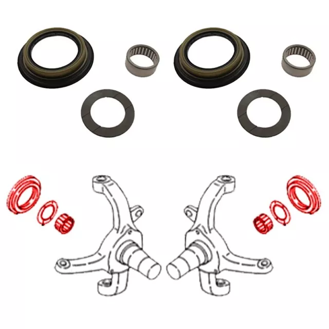 Kit Reparación (Rodamientos,Juntas) portamanguetas delantero para frontera A,B A