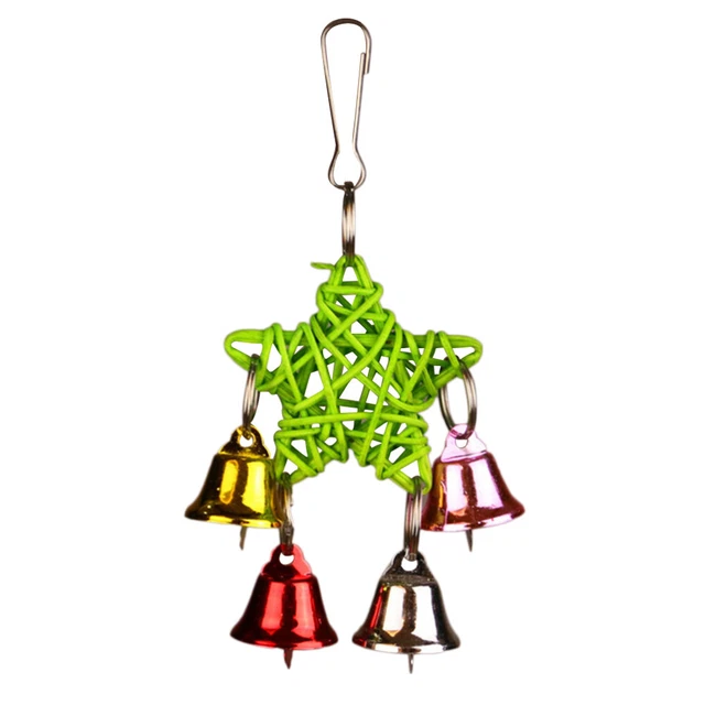 Campanas de Navidad para pájaro loro periquito juguetes jaula de cacatúas mascota