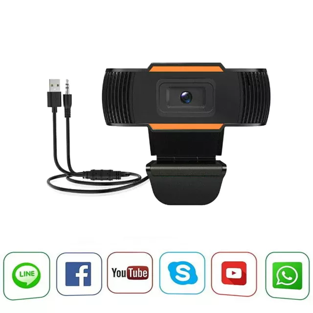 Webcam Usb Camera Smart Working Con Microfono Per Videochat Lezione Clip Sc0