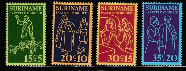 Suriname    1975    Sc # B 216-19   Easter Charities    MNH